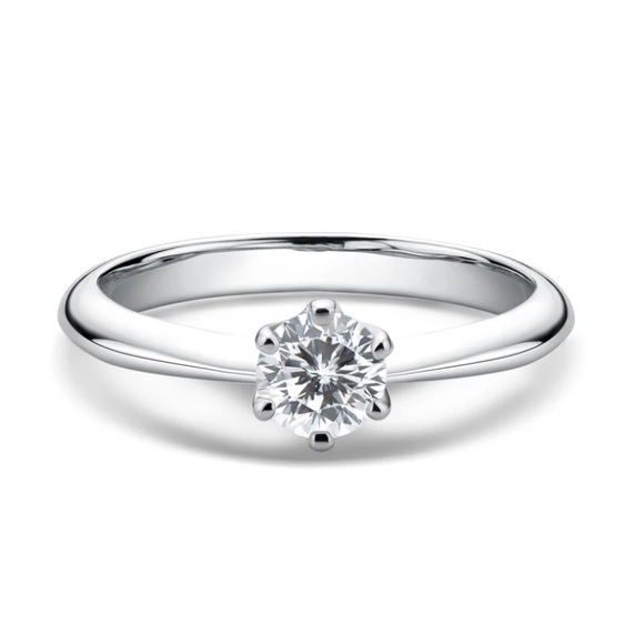 CERTIFIED 0.5 CARATS Moissanite Solid 925 Sterling silver Engagement Ring New - Picture 5 of 11